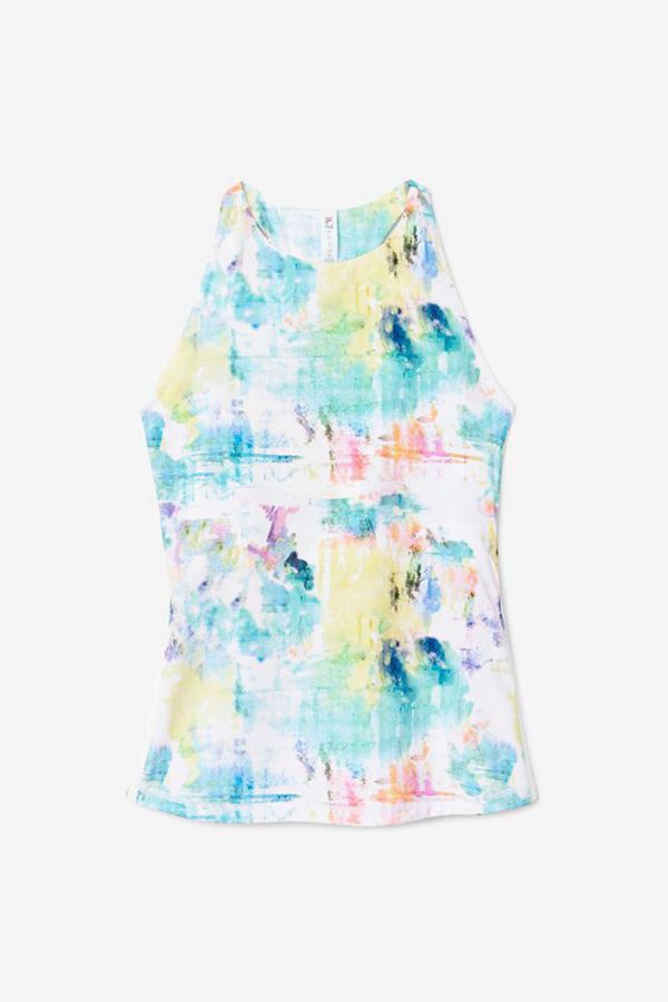 Fila Tie Breaker Tie Dye Racerback Tennis Women's Tank Top - White,NZ 984-40713